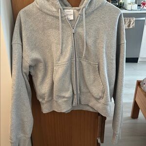 TNA gray sweat fleece